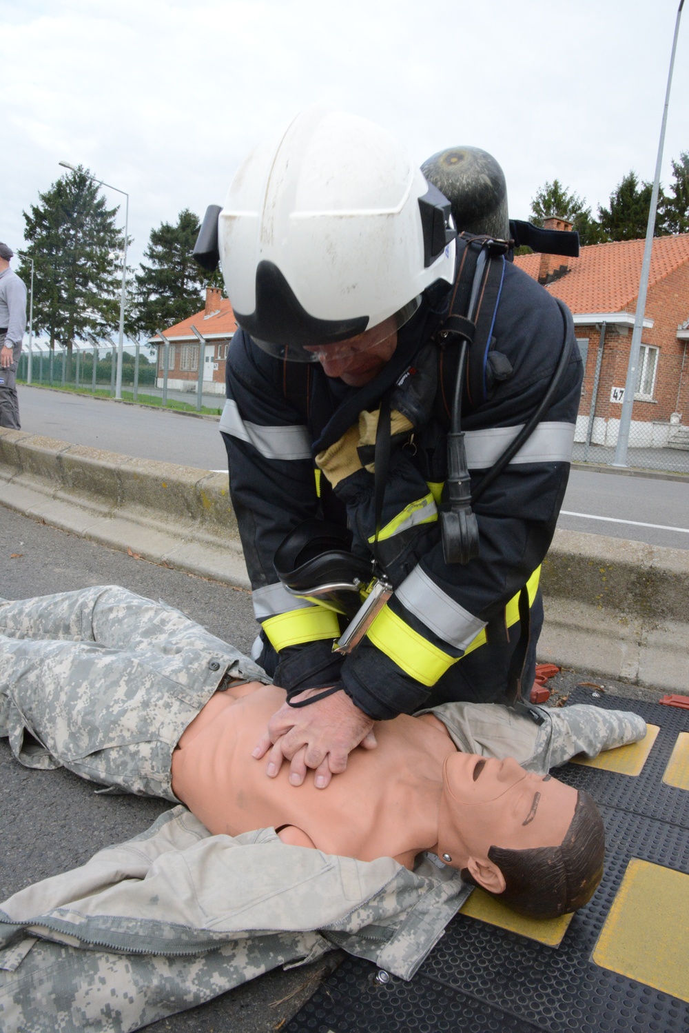 Active shooter exercise on gate 14, Chievres Air Base