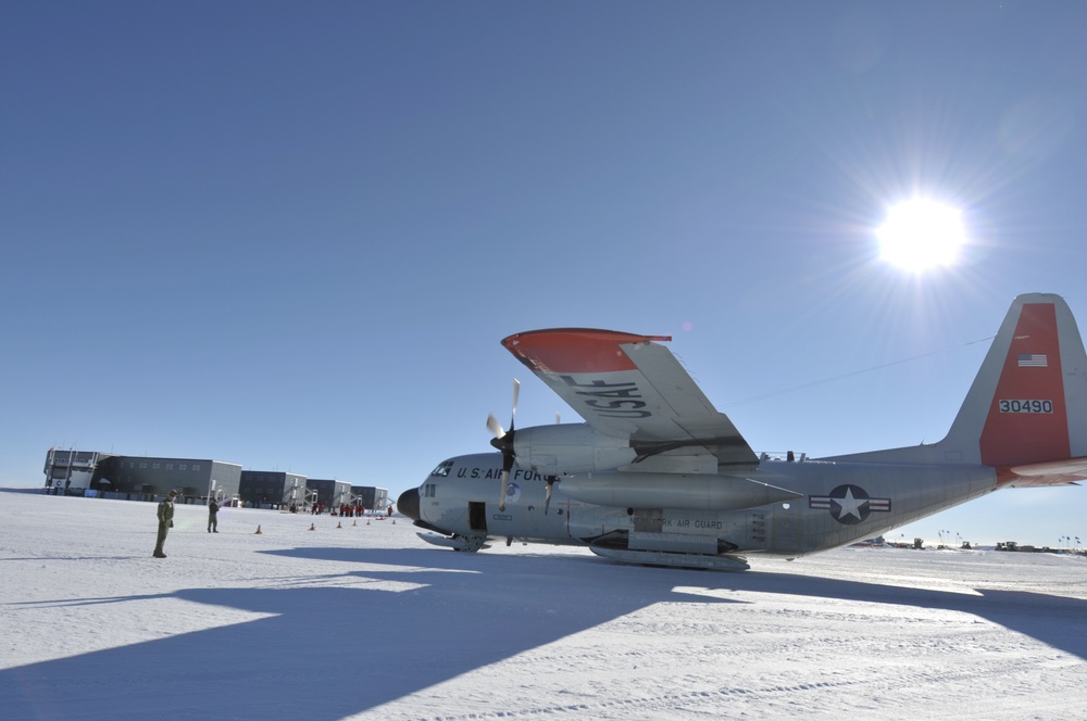 109th launches first aircraft of Antarctic support season Friday morning, Oct. 16