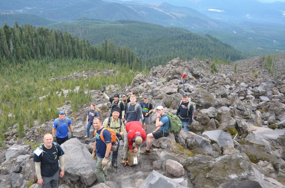 Unit Ministry Teams climb to Mount St. Helens summit