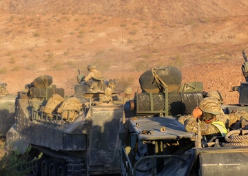 1st Tanks joins Royal Marines in live-fire exercise