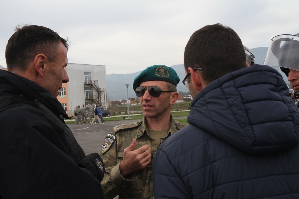 Kosovo police and KFOR prepare for emergency response scenario in Ferizaj
