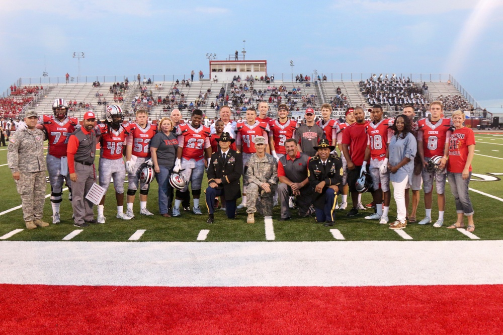 Fort Hood leaders honored during local football game