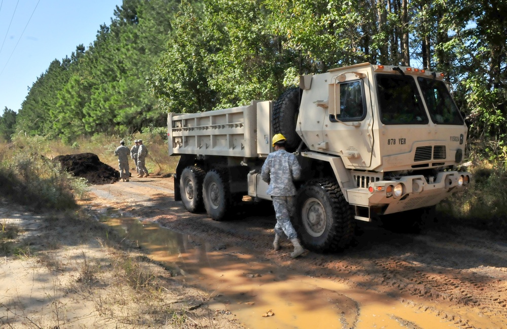 NC Guard 878th Engineer Company and Forward Support Company, 505th Engineer Battalion Deploy to Georgetown County SC supporting SC Guard flood operations