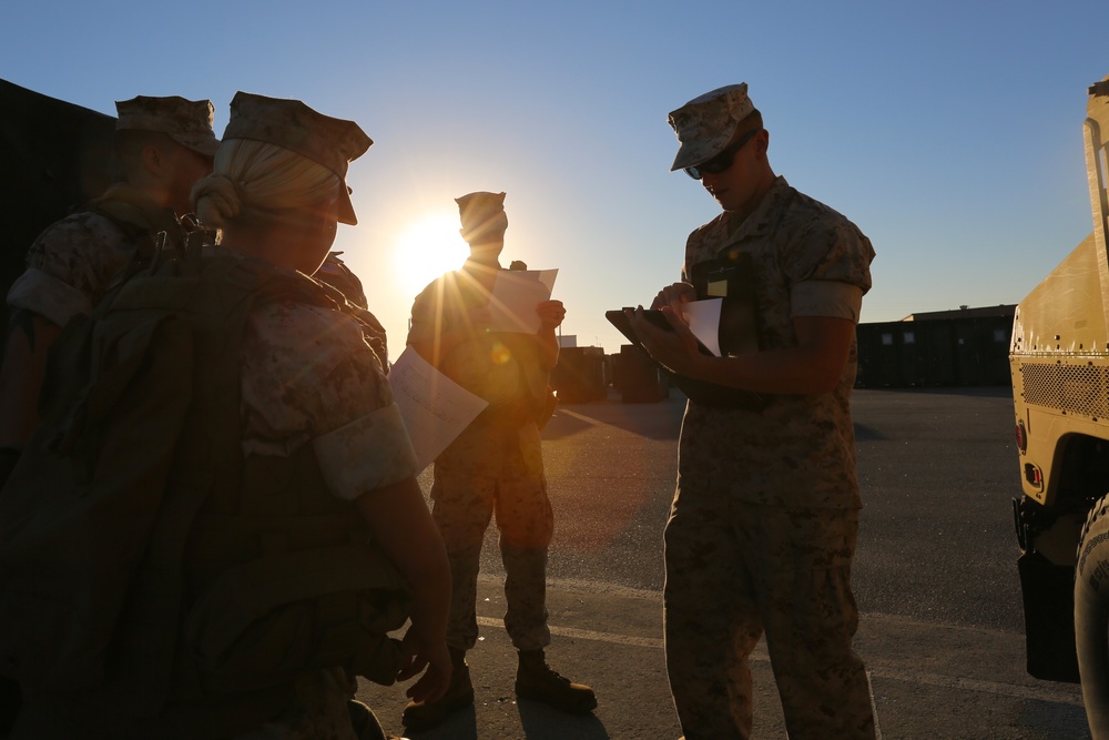 Marines take on roads in Humvee course