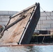 Sunken tugboat, barge submerged in upper Houston Ship Channel