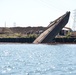 Sunken tug, submerged barge in Houston Ship Channel