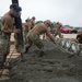 NMCB 1 Seabees place concrete at project in Naval Base Guam