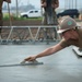 NMCB 1 Seabees place concrete at project in Naval Base Guam
