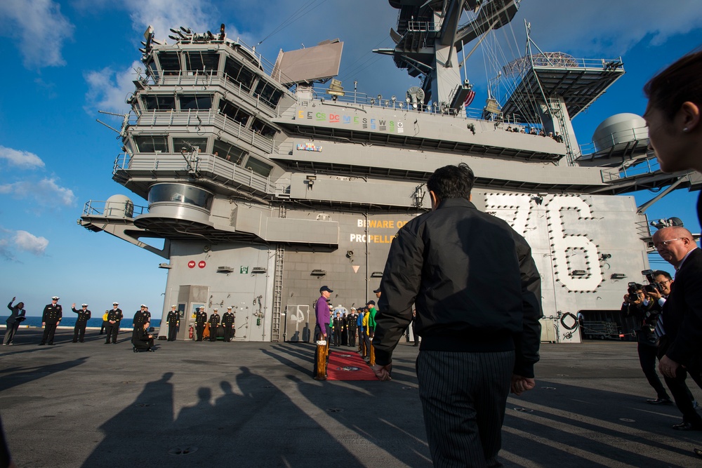 USS Ronald Reagan action