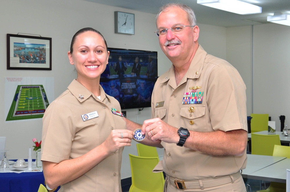 USNH Yokosuka Sailor of the Year receives a command coin