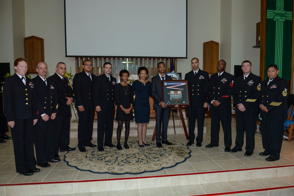 Memorial service in the Mayport Chapel