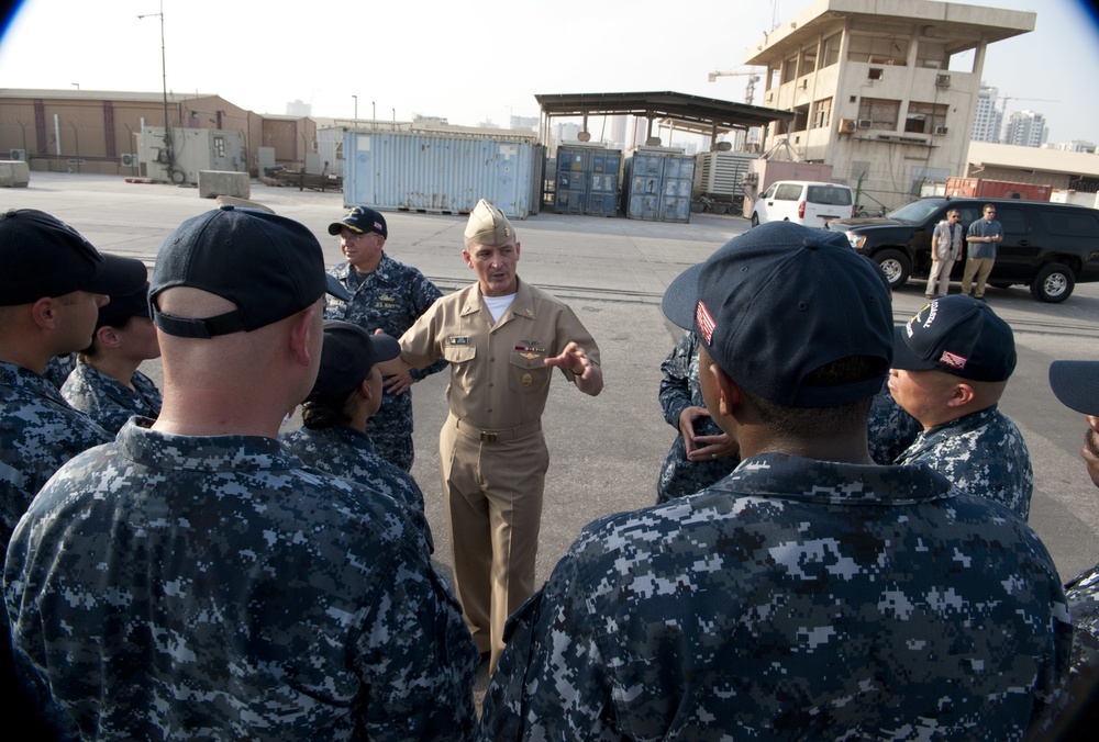 CNO and MCPON visit Naval Support Activity Bahrain