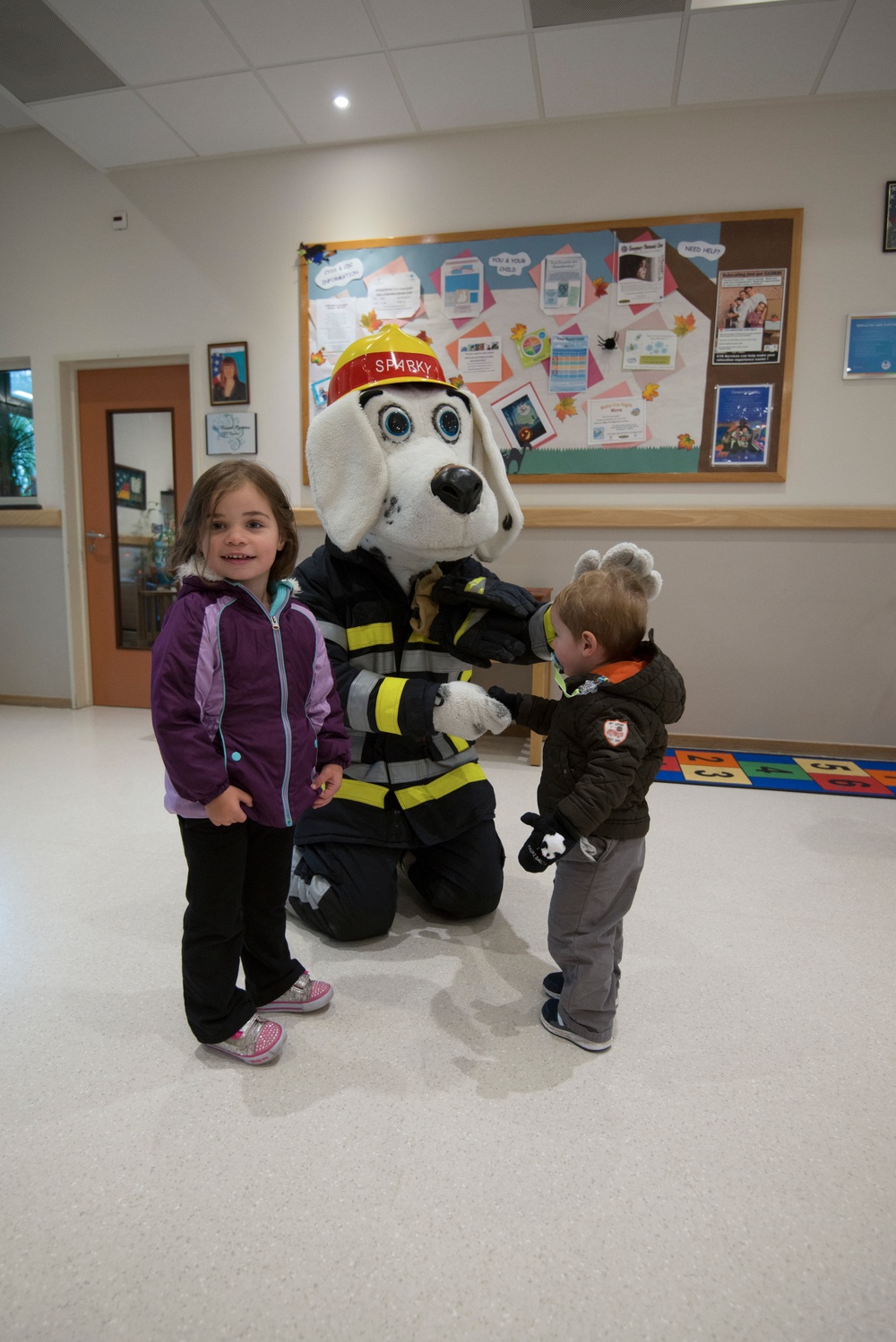 Fire Prevention week: Sparky the fire dog visits Child Development Center