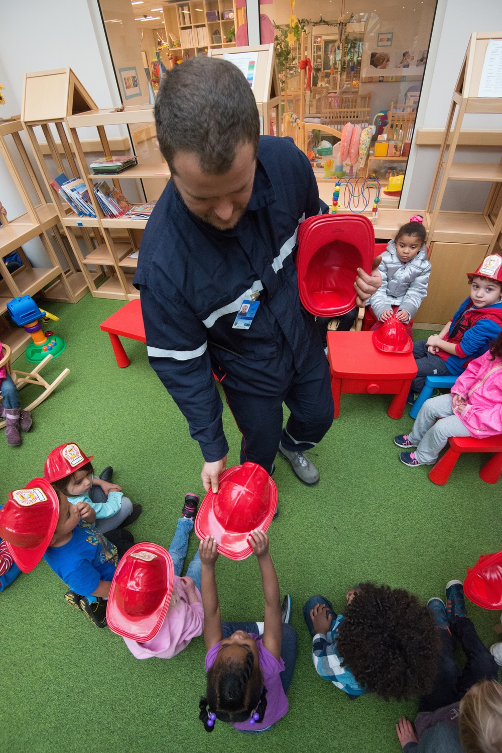 Fire Prevention week: Sparky the fire dog visits Child Development Center