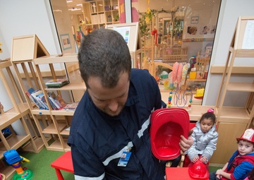 Fire Prevention week: Sparky the fire dog visits Child Development Center