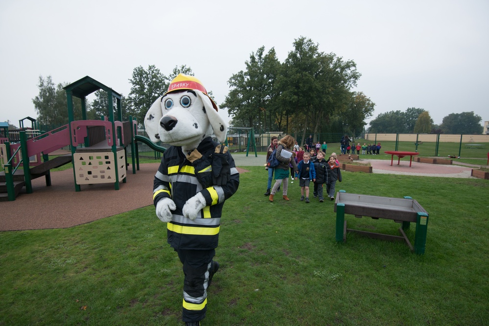 Fire Prevention week: Sparky the fire dog visits Child Development Center