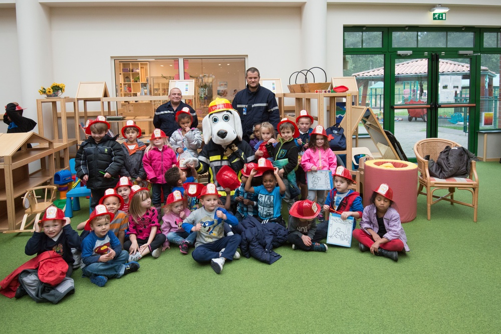 Fire Prevention week: Sparky the fire dog visits Child Development Center