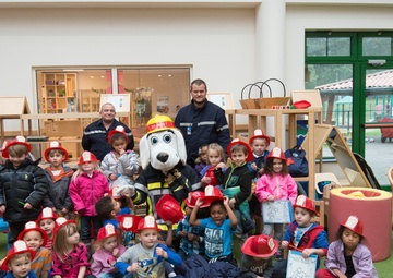 Fire Prevention week: Sparky the fire dog visits Child Development Center