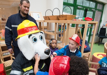 Fire Prevention week: Sparky the fire dog visits Child Development Center