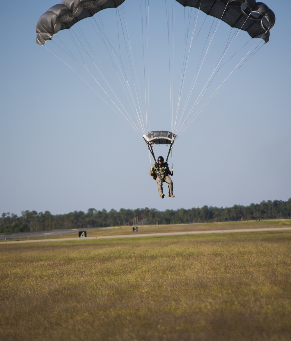 An Aerial View-Recon Marines Take Flight During Parachute Training