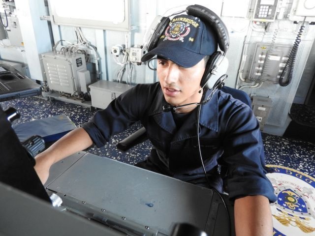 USS Bainbridge pilot house operations