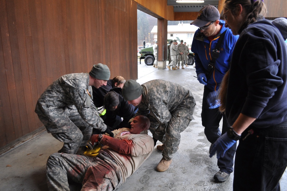 Guardsmen train and engage with the Valdez community