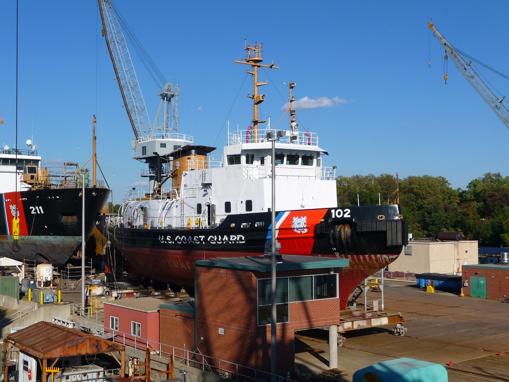 Coast Guard Yard dry-docks Coast Guard Cutter Bristol Bay