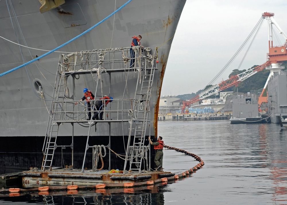 USS Blue Ridge maintenance