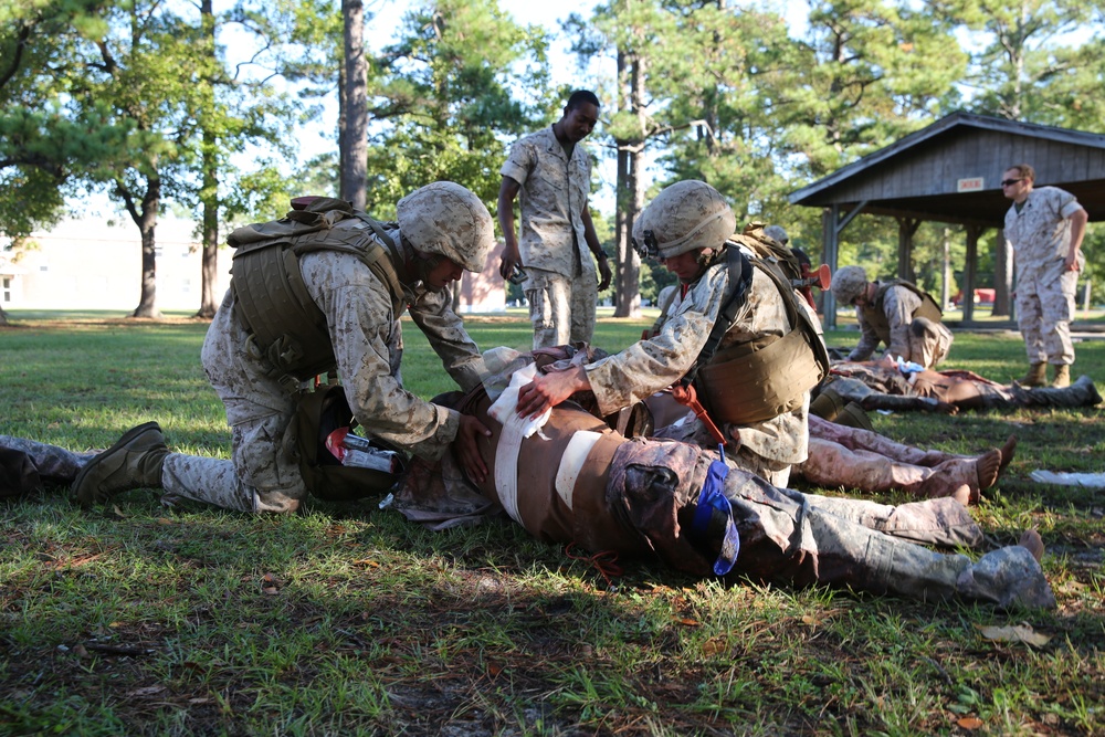 Marines, sailors prepare to treat combat wounds