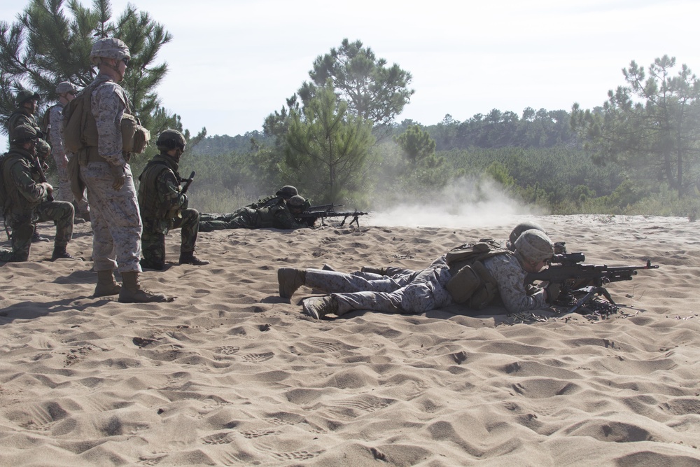 26th MEU and Portuguese Marines live fire exercise