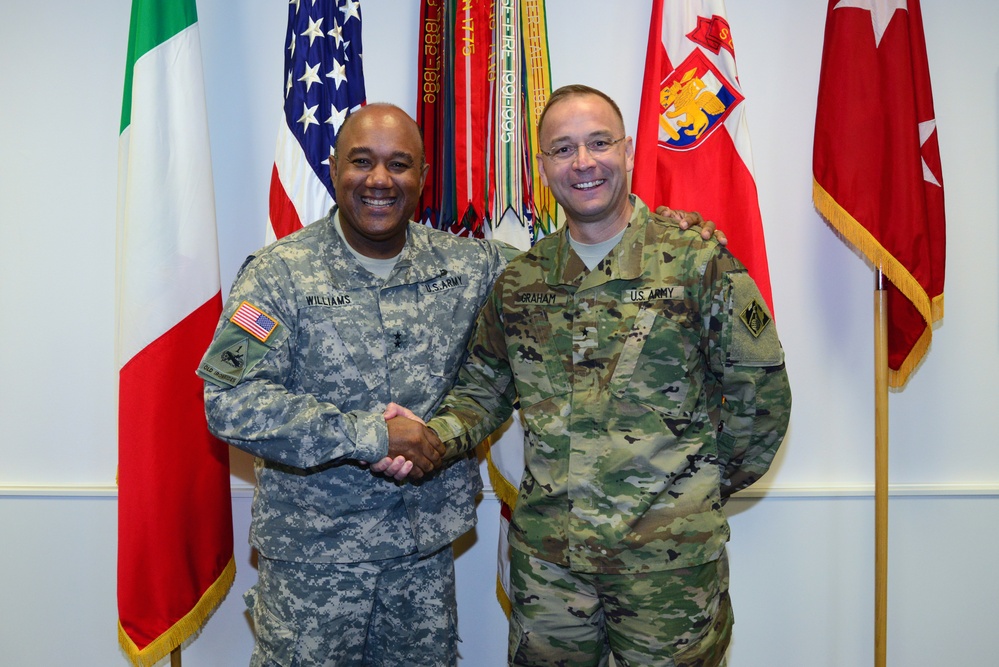Brig. Gen. William F. Graham visited at Caserma Ederle in Vicenza, Italy