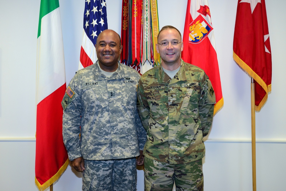 Brig. Gen. William F. Graham visited at Caserma Ederle in Vicenza, Italy