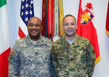 Brig. Gen. William F. Graham visited at Caserma Ederle in Vicenza, Italy