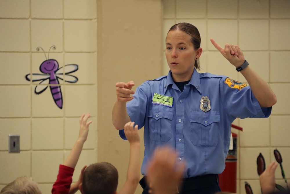 Firefighters educate local elementary school students on fire safety