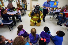 Firefighters educate local elementary school students on fire safety