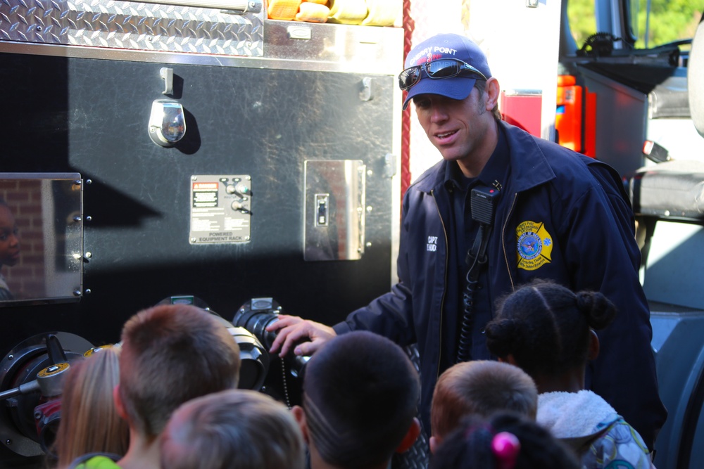 Firefighters educate local elementary school students on fire safety