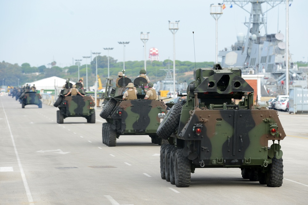 4th Light Armored Reconnaissance Battalion Conducts Road Test in Rota, Spain