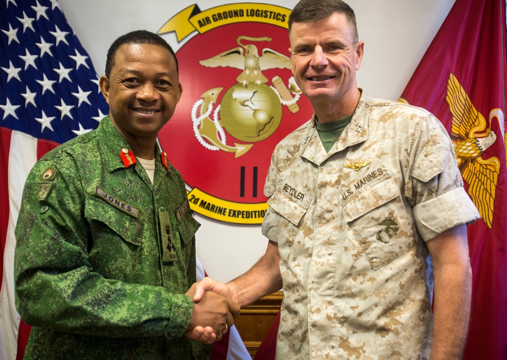 Belize Defence Force leaders visit Camp Lejeune