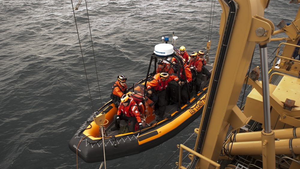 Coast Guard Cutter Midgett LMR boardings