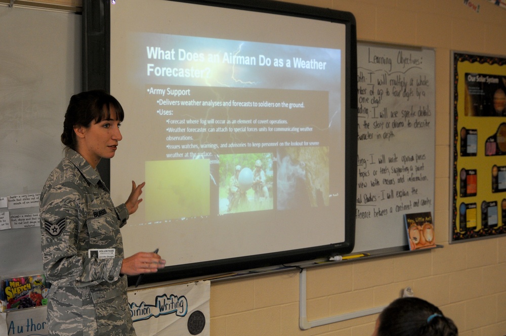 Airmen from the 188th reach out to Sutton Elementary students during Career Day