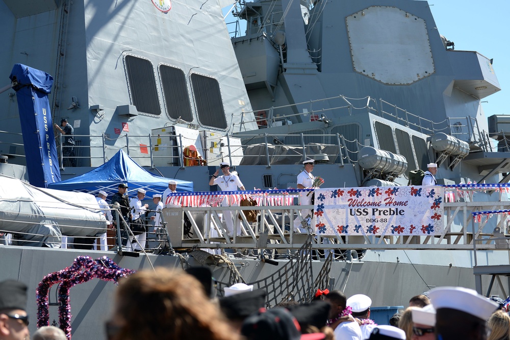 USS Preble returns to Hawaii following independent deployment