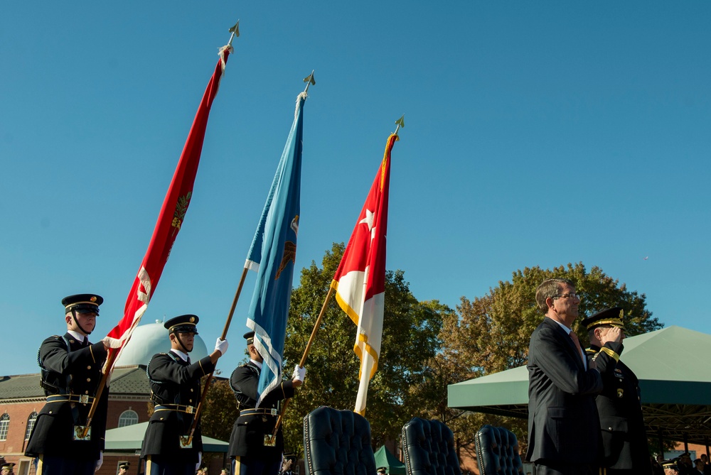 Secretary of defense hosts farewell ceremony for Army Secretary John McHugh