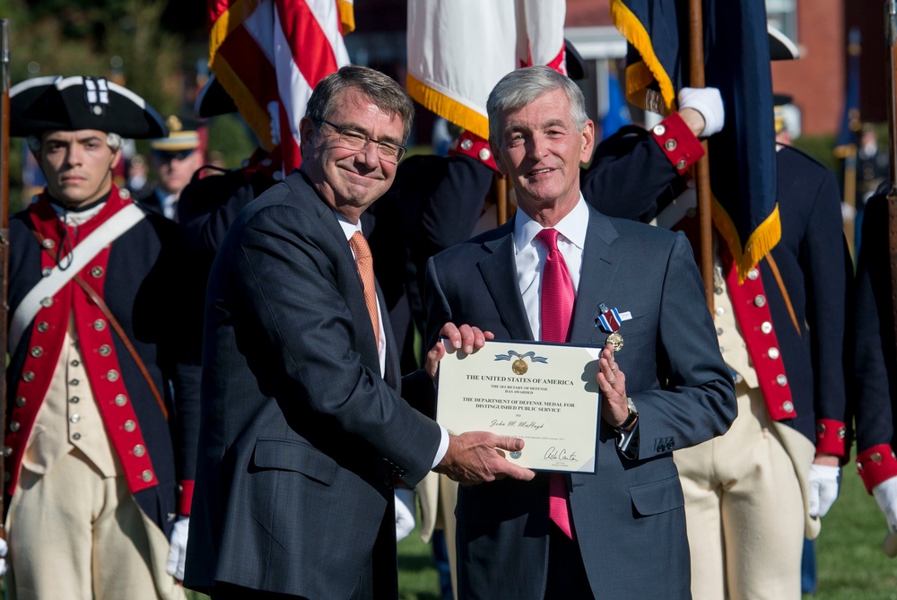 Secretary of defense hosts farewell ceremony for Army Secretary John McHugh