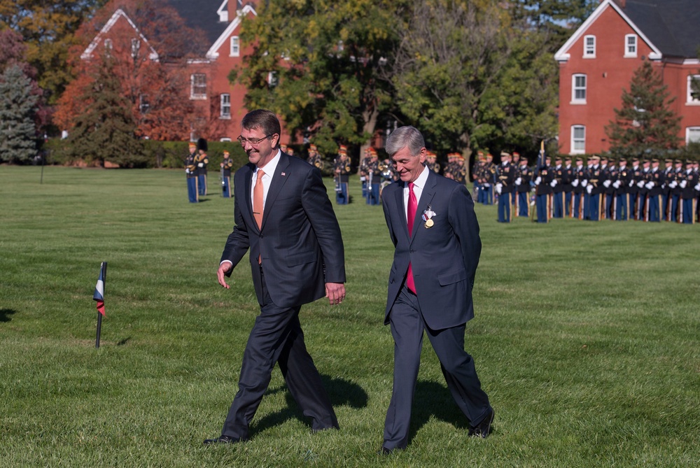 Secretary of defense hosts farewell ceremony for Army Secretary John McHugh