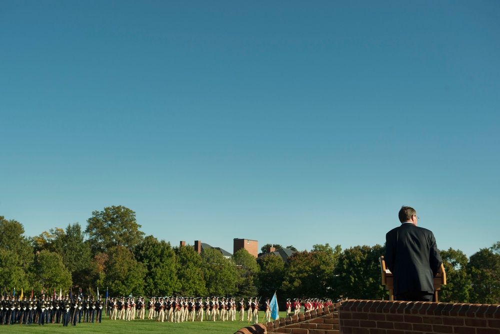 Secretary of defense hosts farewell ceremony for Army Secretary John McHugh