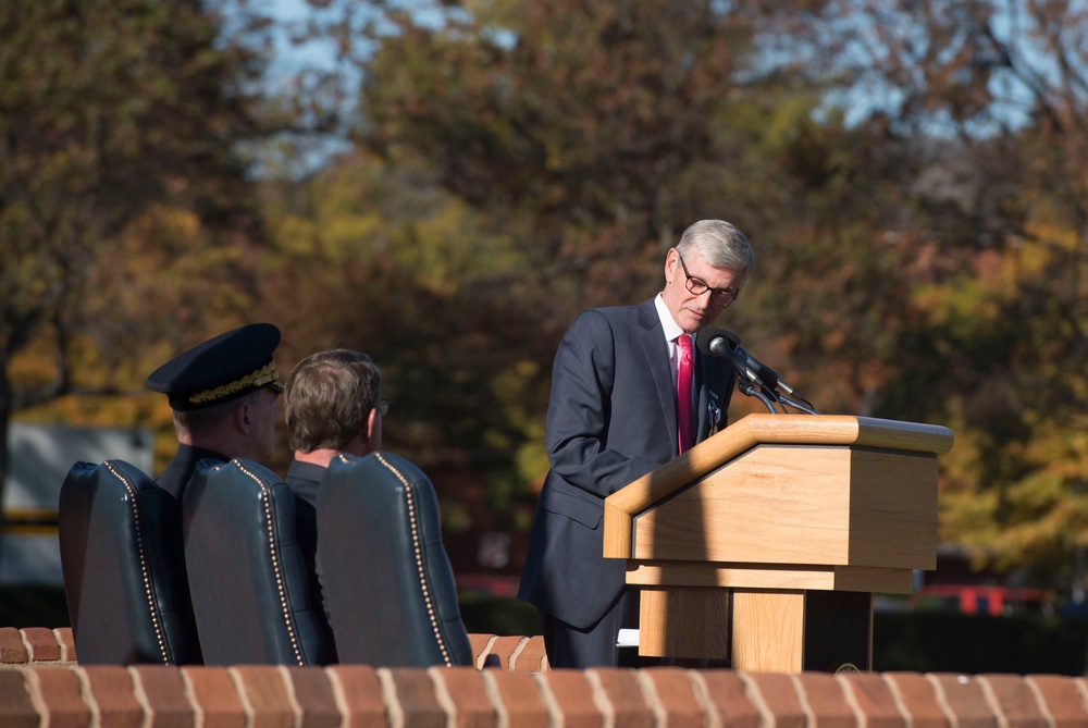 Secretary of defense hosts farewell ceremony for Army Secretary John McHugh