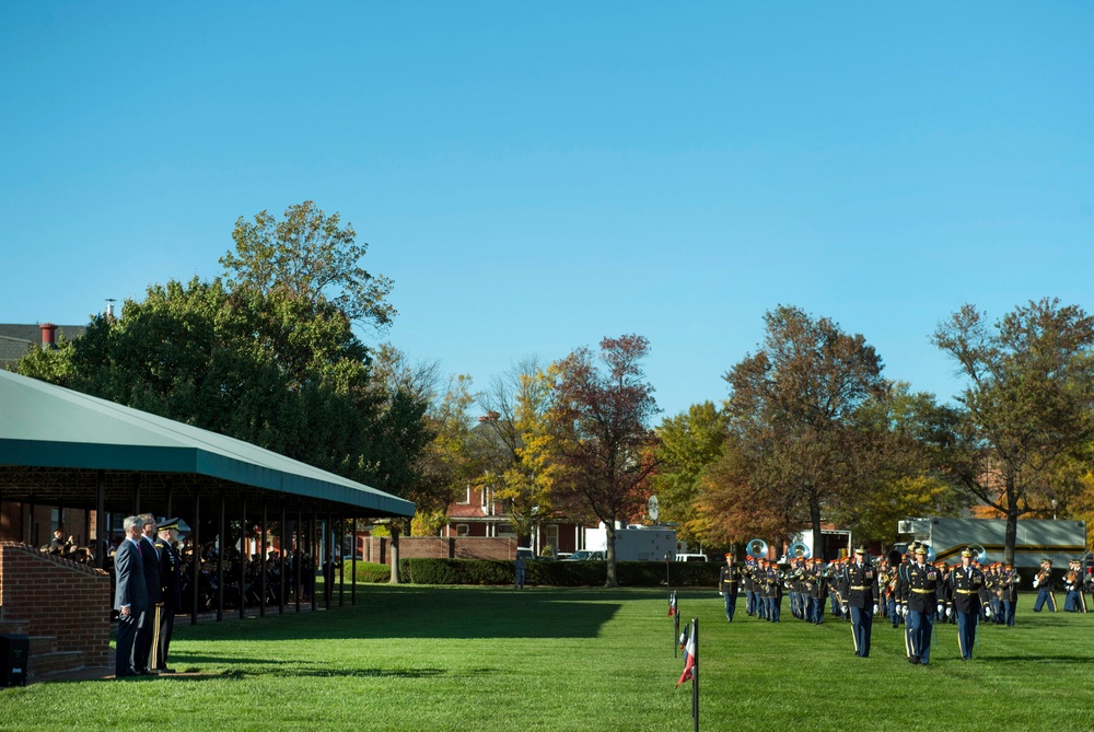 Secretary of defense hosts farewell ceremony for Army Secretary John McHugh