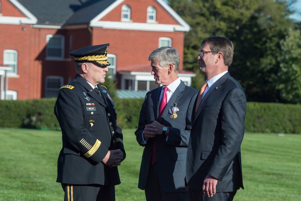 Secretary of defense hosts farewell ceremony for Army Secretary John McHugh