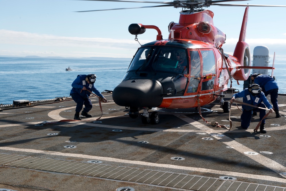 Coast Guard Cutter Midgett flight operations