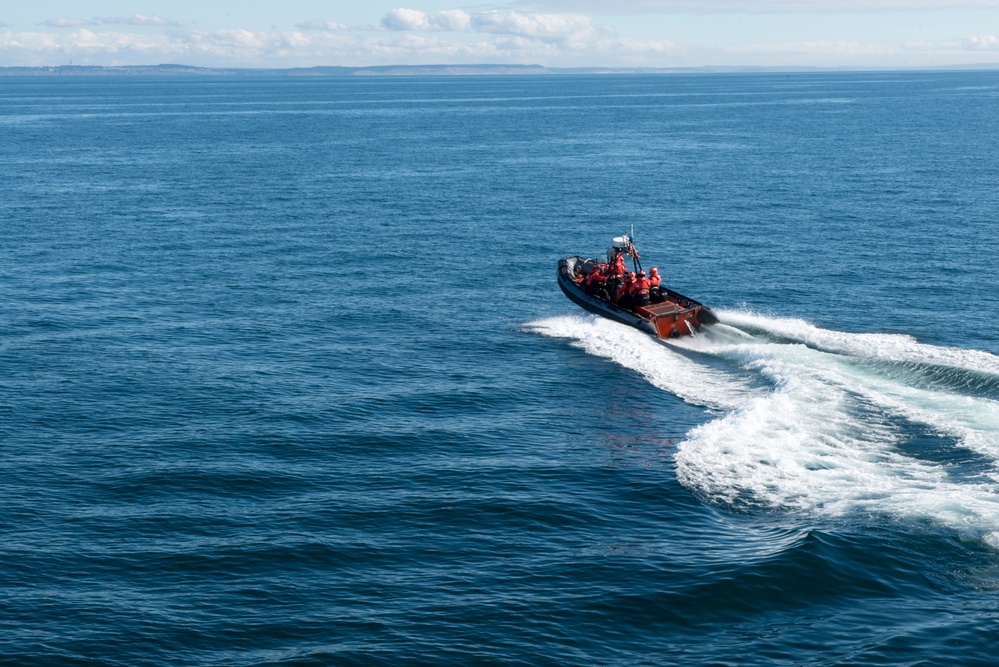 Coast Guard Cutter Midgett small boat training